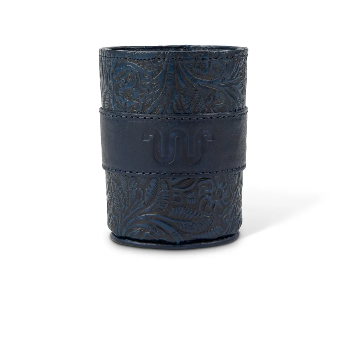 Indigo Tooled Pencil Cup 1