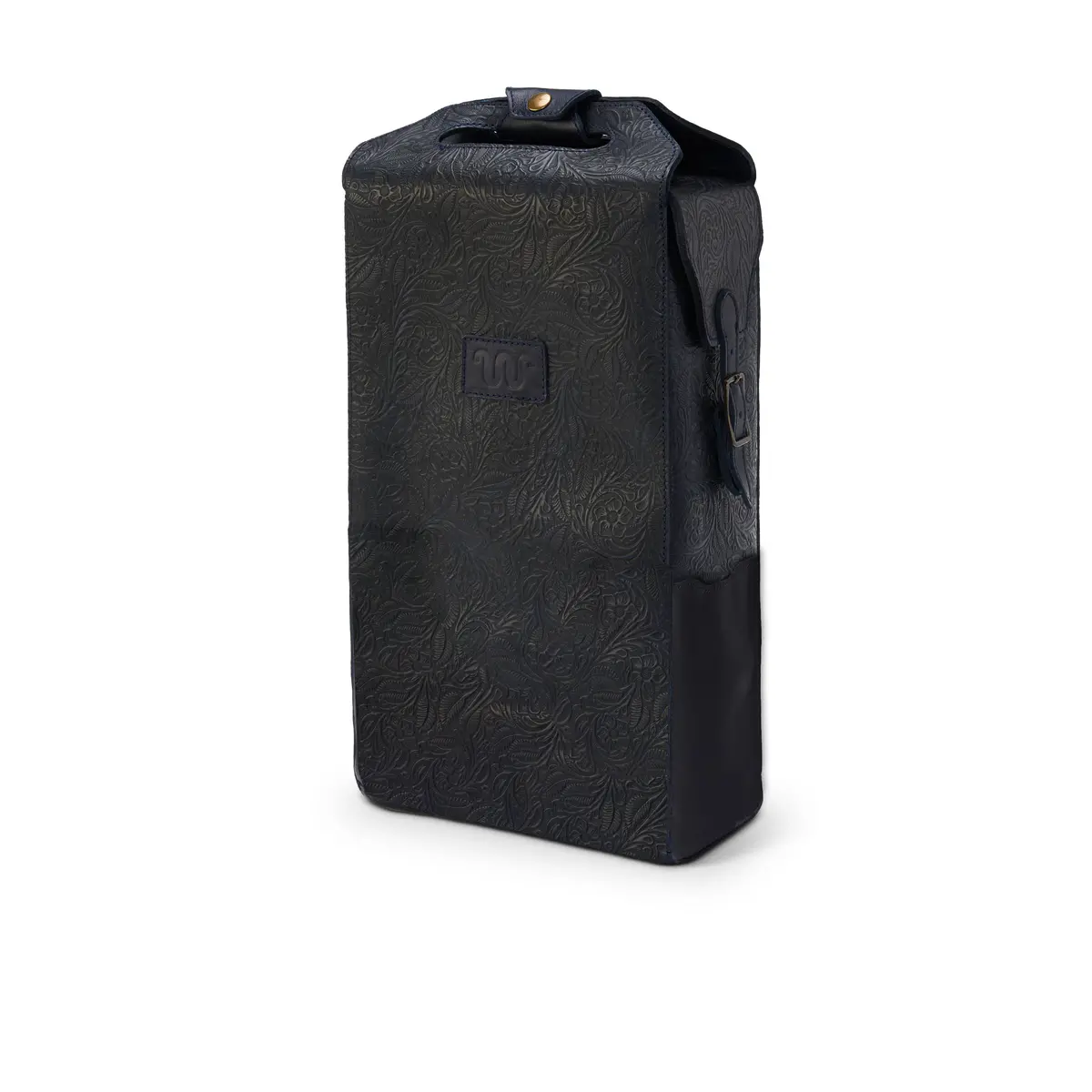 Indigo Tooled Wine Carrier 2