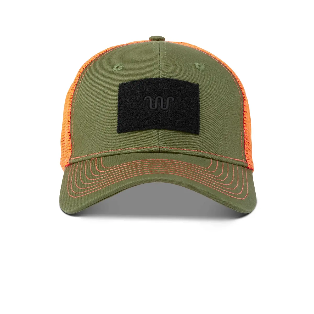 Hook & Loop Curved Bill Meshback Snapback Cap 1