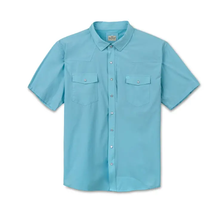 Men's Laguna Madre Short Sleeve Performance Pearl Snap Shirt 1