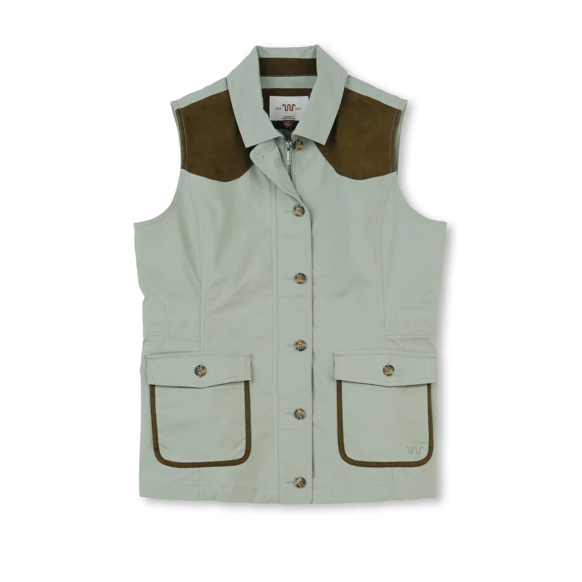 Women's Waxed Cotton Field Vest 1