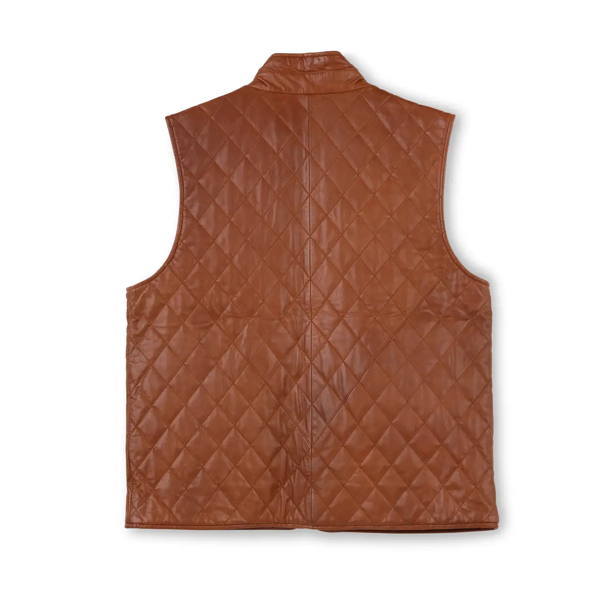 Men's Leather Quilted Ranch Vest 3