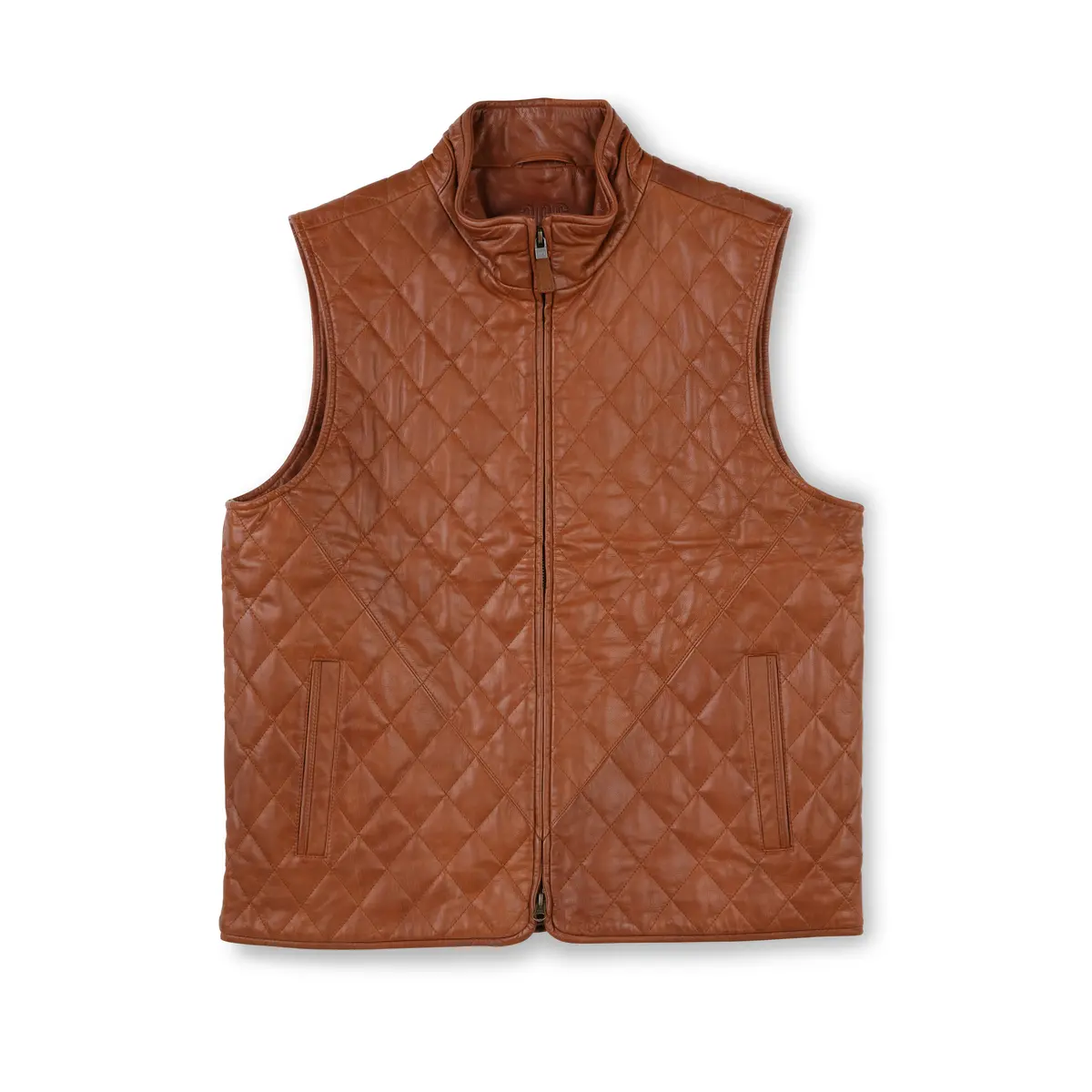 Men's Leather Quilted Ranch Vest 1
