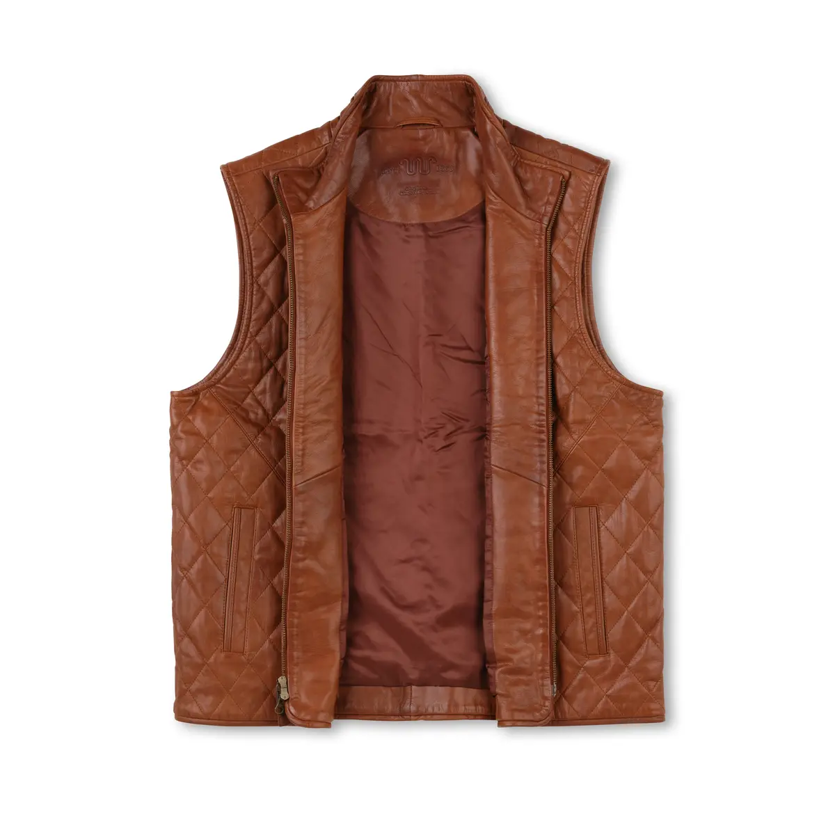 Men's Leather Quilted Ranch Vest 2