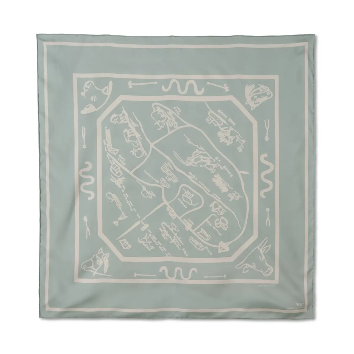 Helenita Loop Road Reversible Silk Scarf 1