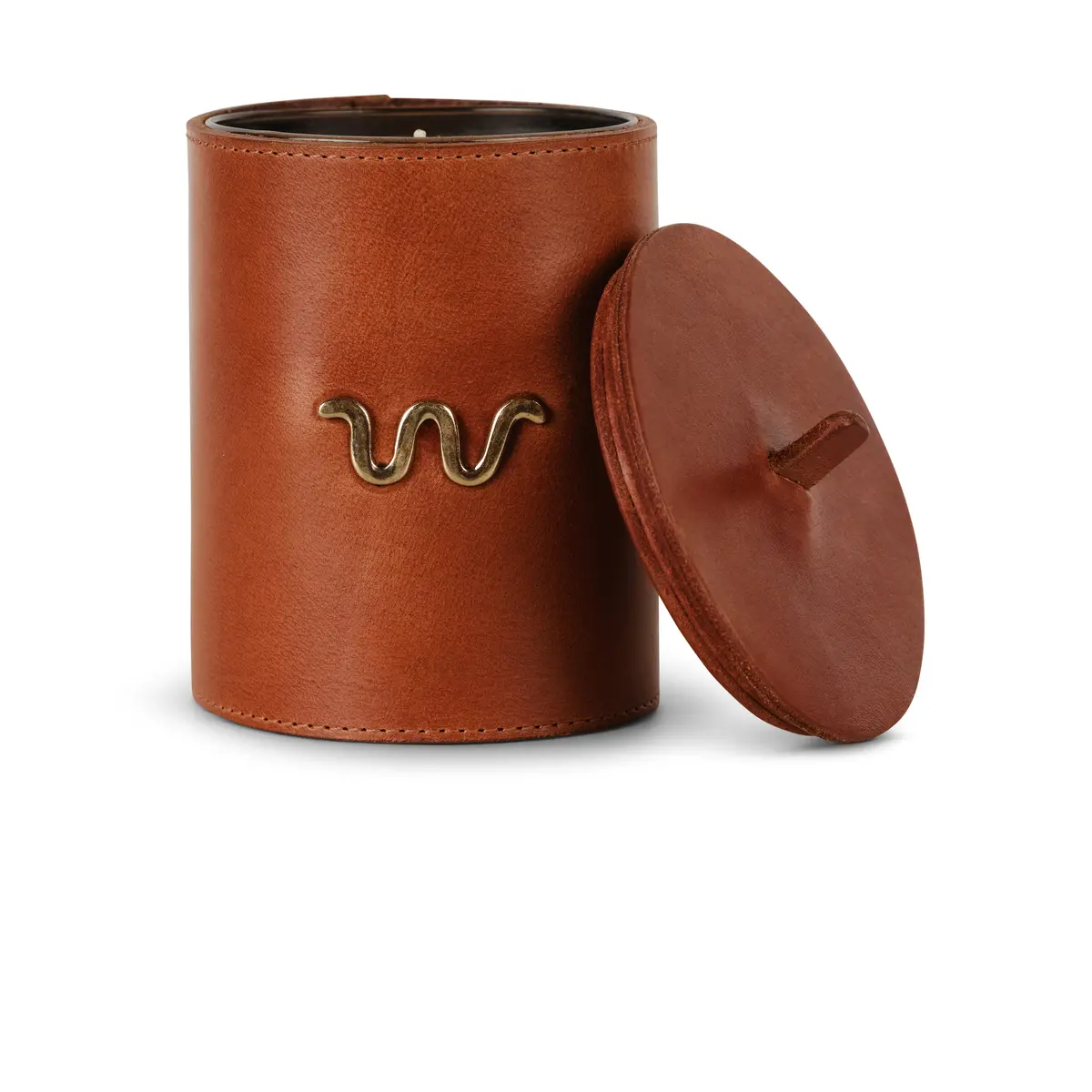 Leather Wrapped Candle 1