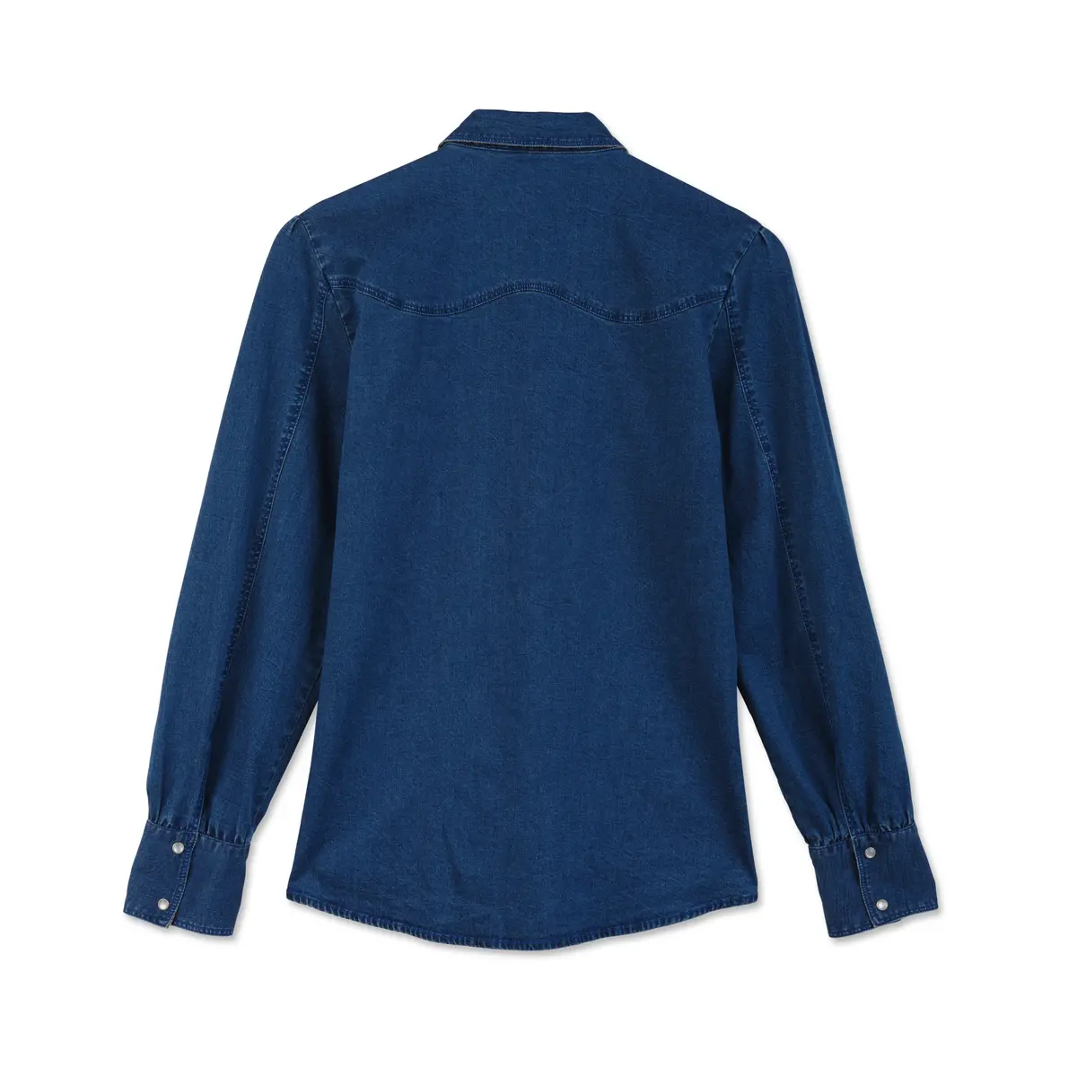 Women's Dark Wash Denim Shirt 3