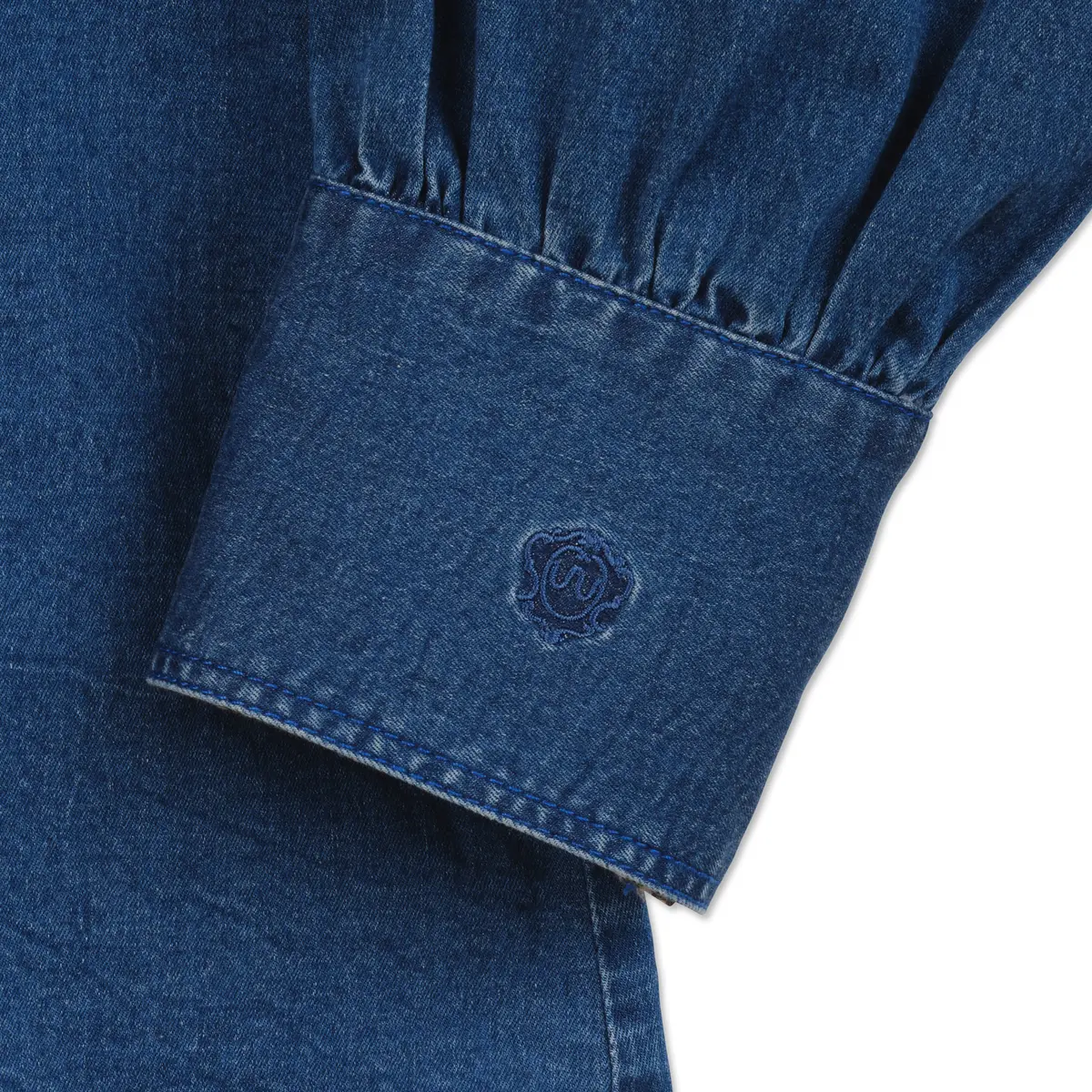 Women's Dark Wash Denim Shirt 4