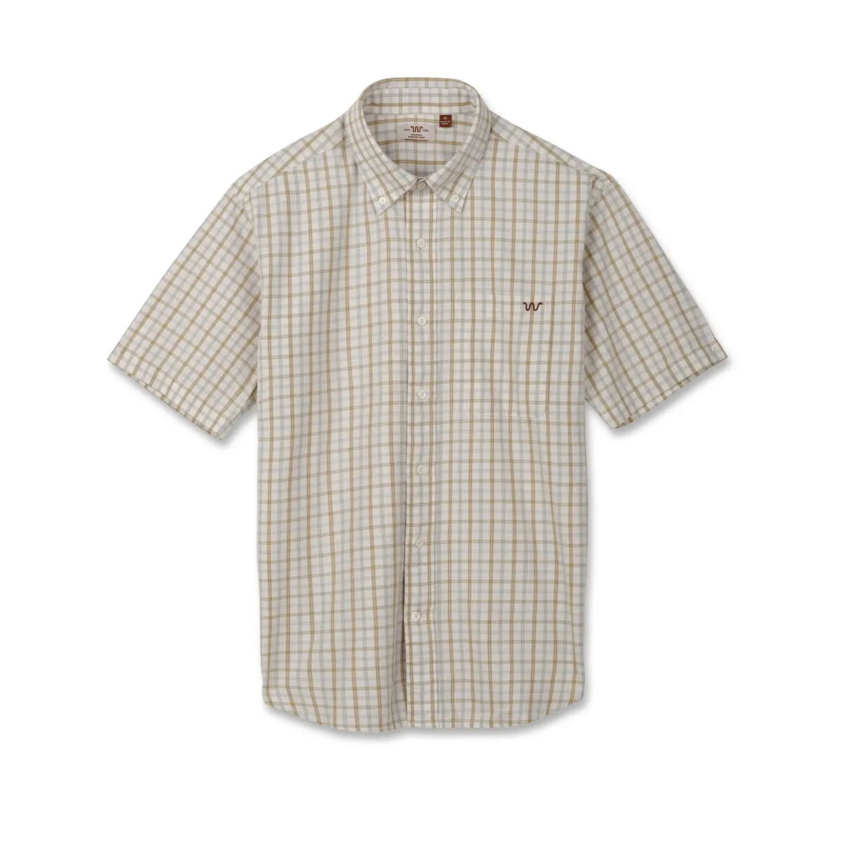 Men's Short Sleeve One Pocket Button Down Shirt 1