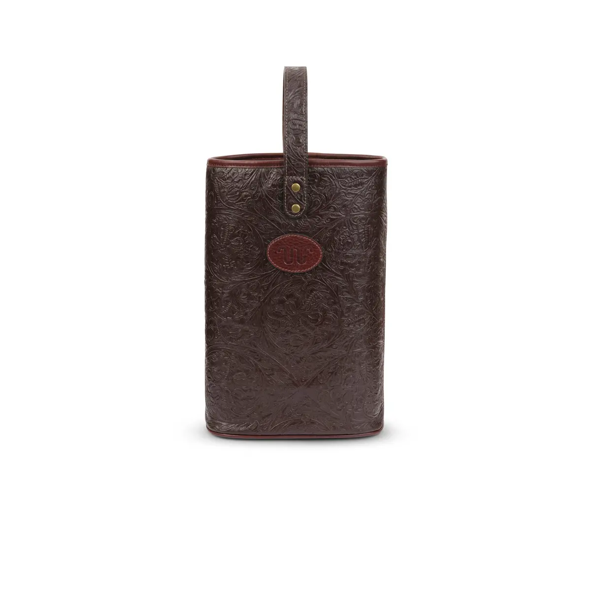 Tooled Leather Wine Carrier 1