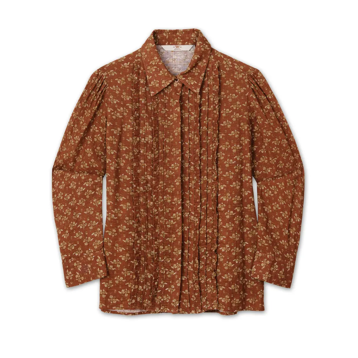 Women's Ditsy Print Ruffle Shirt 1