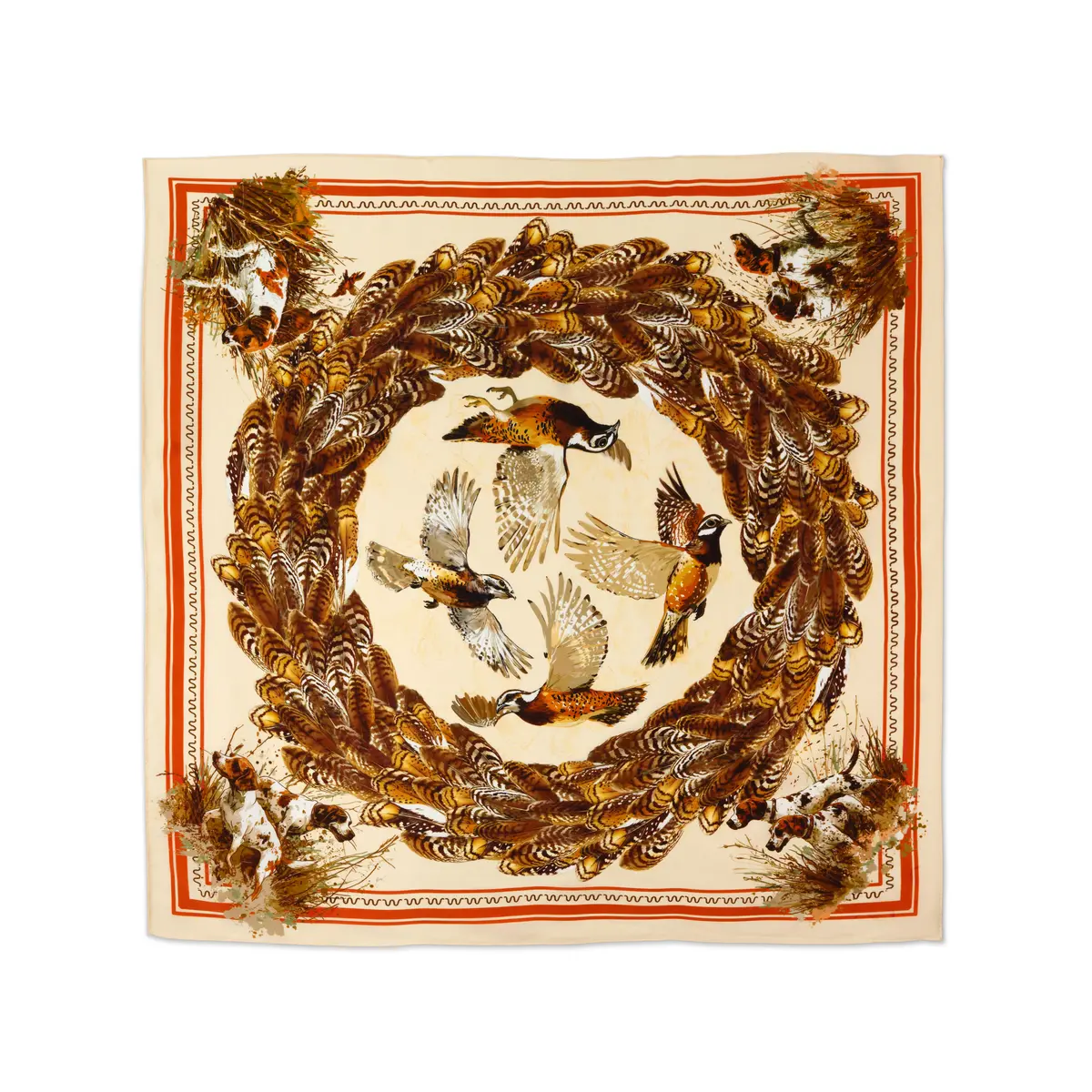 Flush Of Quail Silk Scarf 1