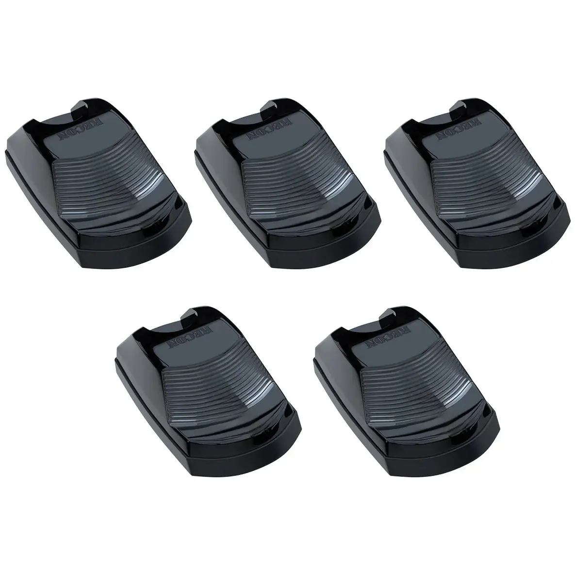 2017-2022 Powerstroke Smoked Lens 5-Pc Cab Roof Light Set 2-Way Front & Rear White Led (264343Bkhpwh) 2
