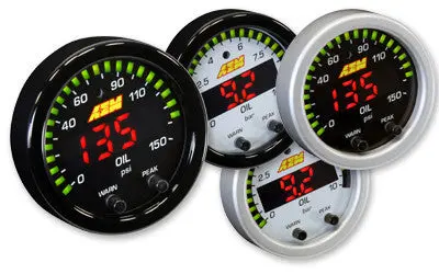 Aem X-Series 0-150 Oil Pressure Gauge Kit 1