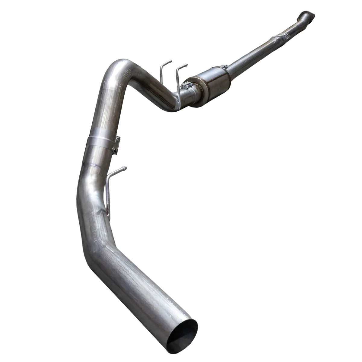 2011-2019 Powerstroke 4" Ss Downpipe Back Single Exhaust System - W/ Muffler (Ddc-4F11m) 1