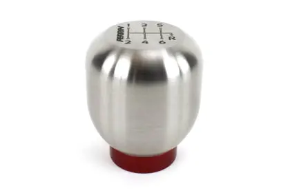 Perrin '17-'20 Honda Civic Brushed Stainless Steel Large Shift Knob - 6 Speed 1