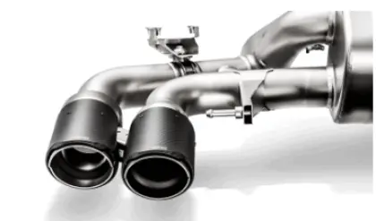 Akrapovic 18+ Bmw M5 (F90) Evolution Tail Pipe Set (Carbon) W/ Red/White Akraprovic Logo 1