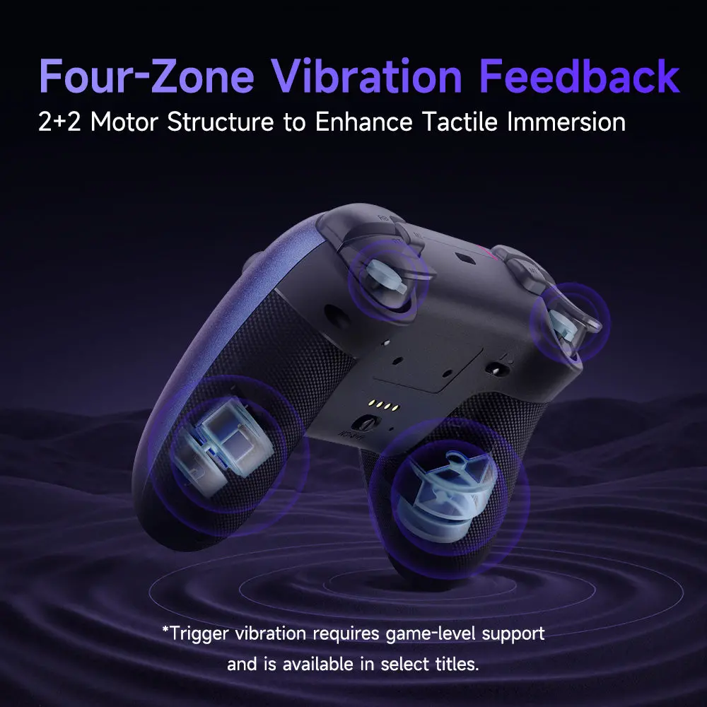 Easysmx® X05pro Multiplatform Wireless Gaming Controller With Quiet Button - Limited Edition: Aurora Purple 2