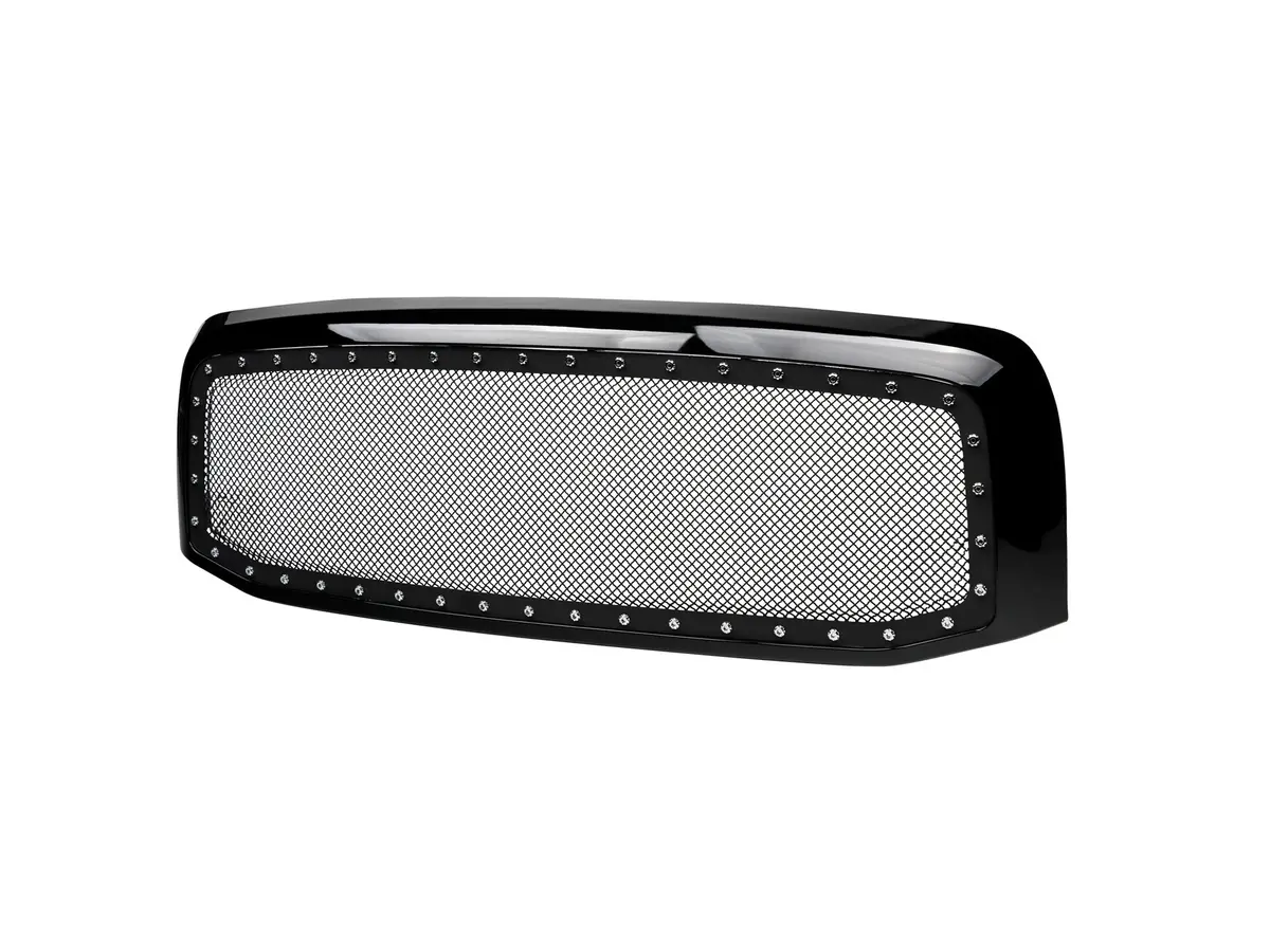 Armordillo 2002-2005 Dodge Ram 1500 Studded Mesh Grille - Gloss Black 1