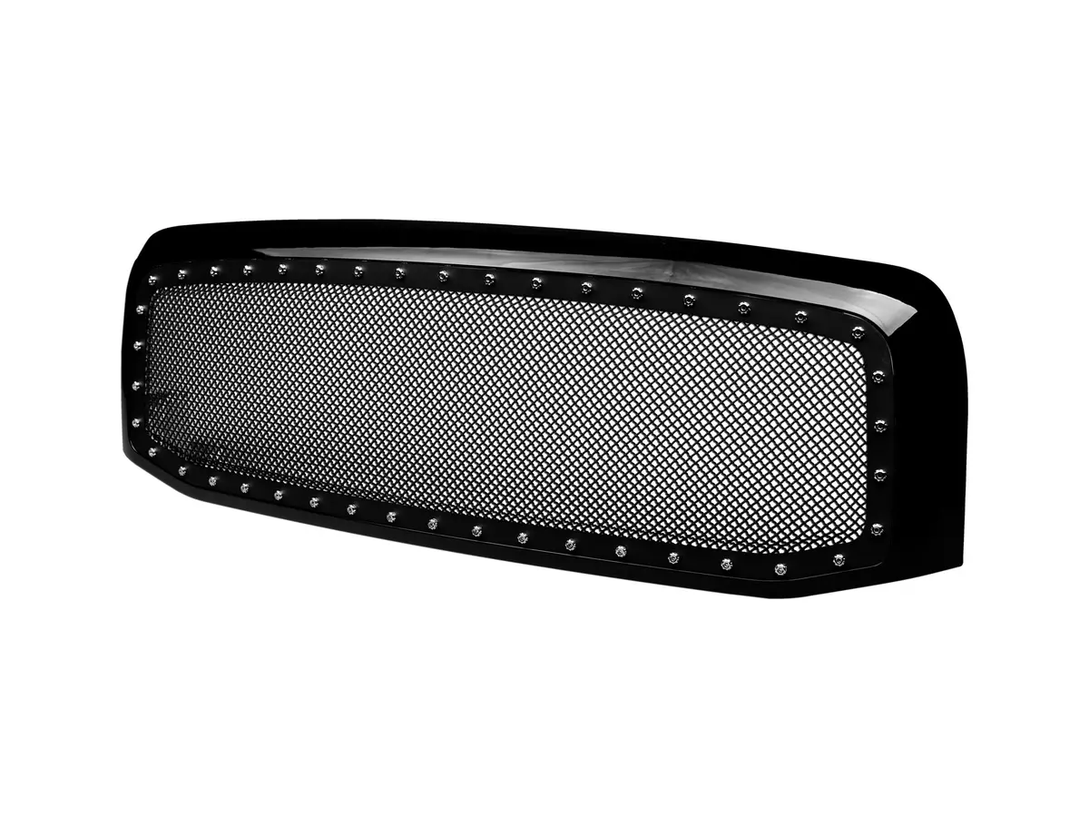 Armordillo 2006-2008 Dodge Ram 1500 / 2006-2009 Dodge Ram 2500/3500 Studded Mesh Grille - Gloss Black 1
