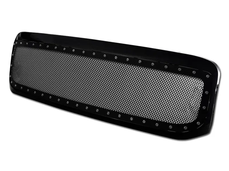 Armordillo 1999-2004 Ford Super Duty F-250/F-350/F-450 Studded Mesh Grille Gloss Black 1