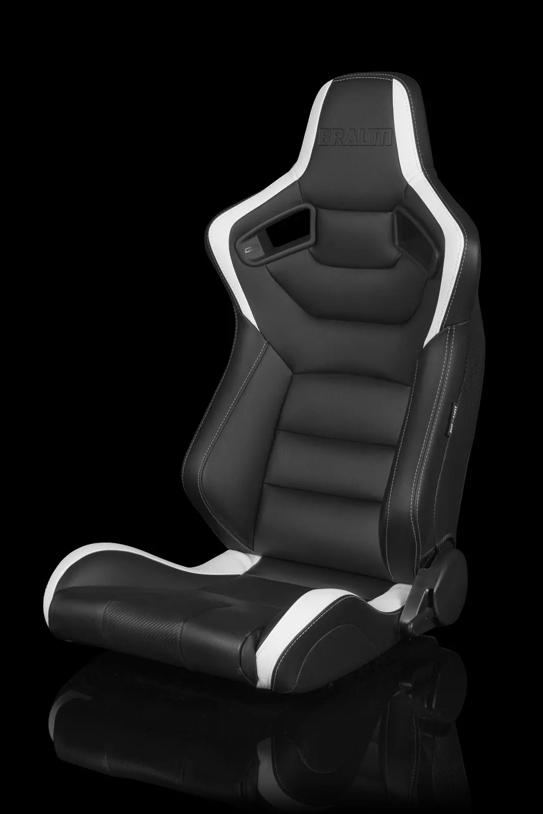 Braum Elite Series Racing Seats (Black & White) – Pair (Brr1-Bkww) 1