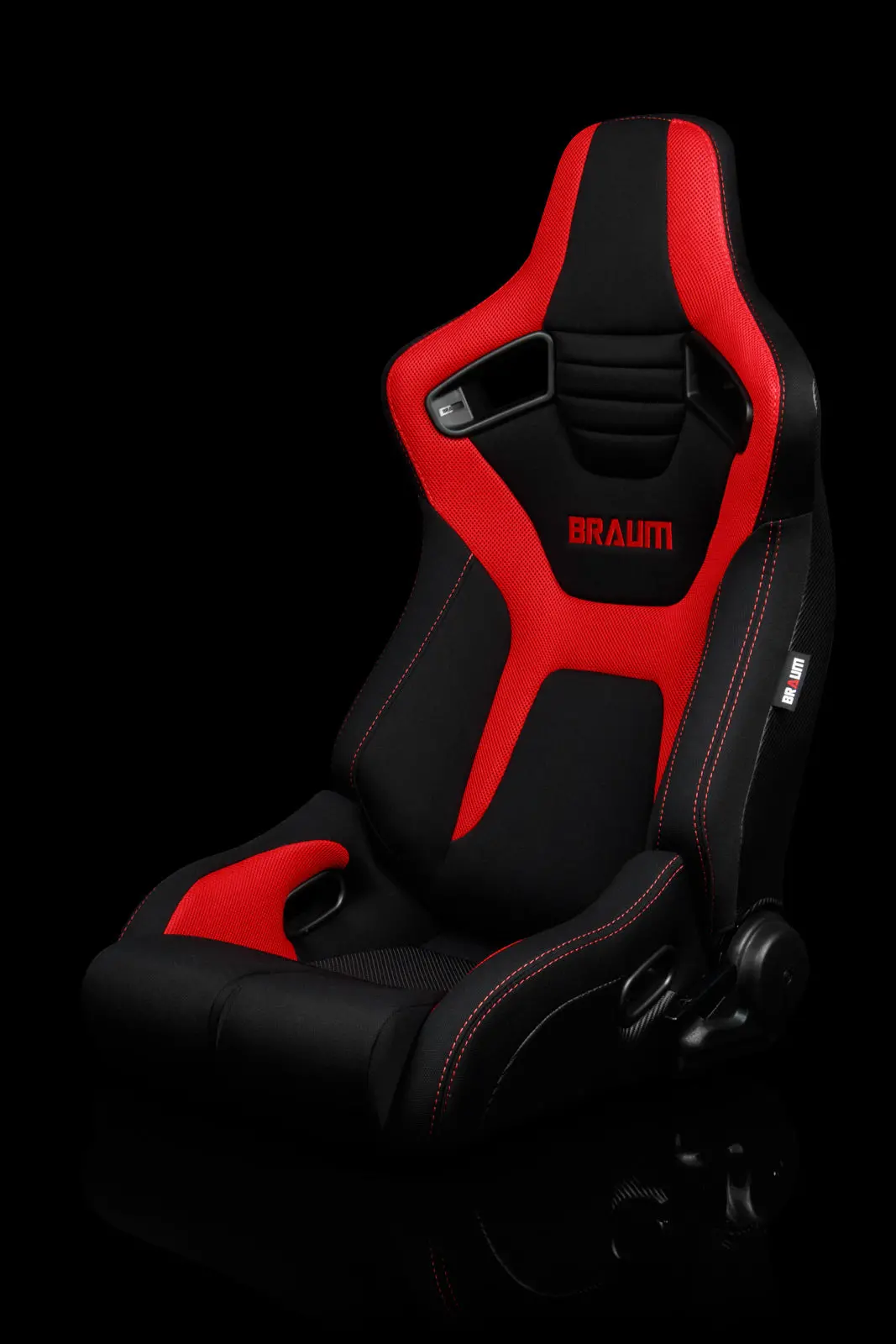Braum Elite-R Series Racing Seats ( Black & Red Cloth ) – Pair (Brr1r-Bfrd) 1