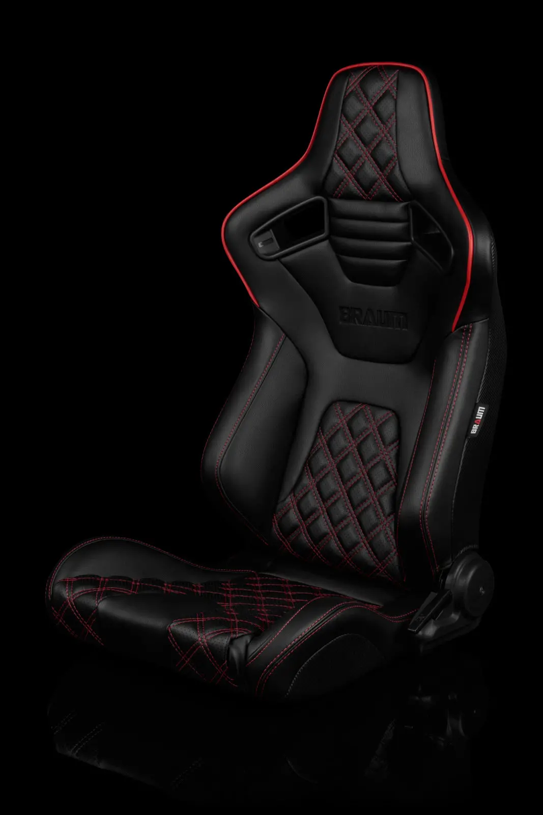 Braum Elite-X Series Racing Seats ( Diamond Ed. | Red Piping ) – Pair (Brr1x-Bddrs) 1