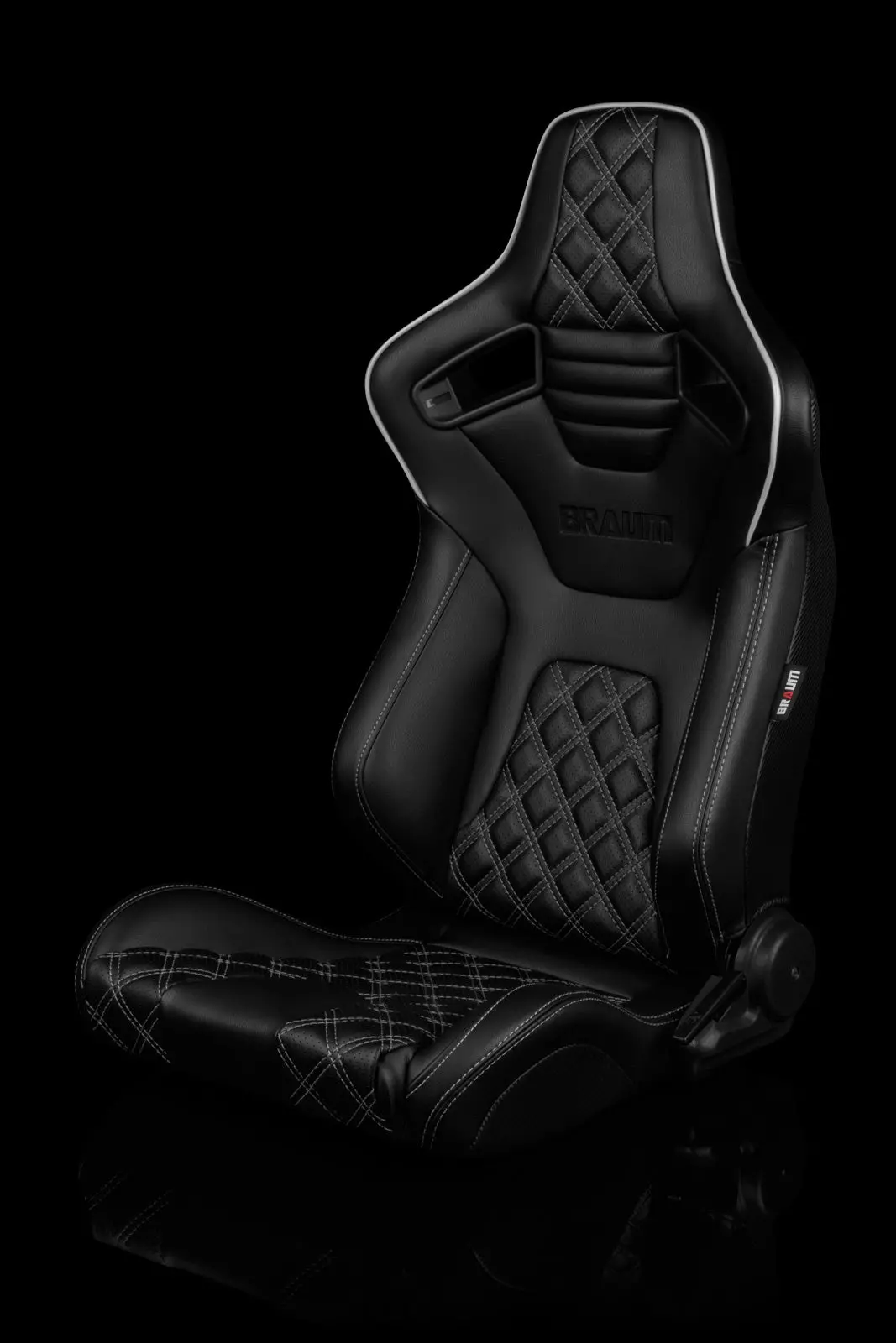 Braum Elite-X Series Racing Seats ( Diamond Ed. | White Piping ) – Pair (Brr1x-Bddws) 1