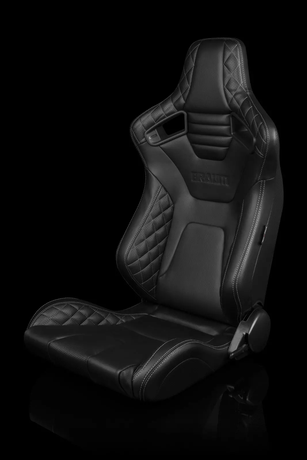 Braum Elite-X Series Racing Seats ( Diamond Ed. | Grey Stitching ) – Pair (Brr1x-Bdgs) 1