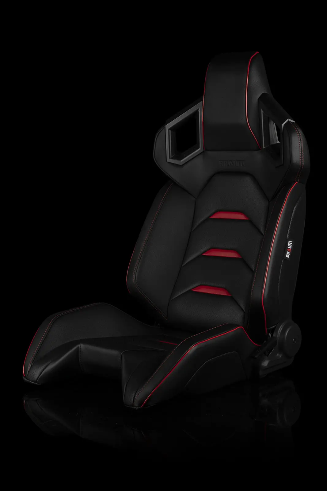 Braum Alpha-X Series Racing Seats (Black & Red) – Pair (Brr5-Bkrd) 1