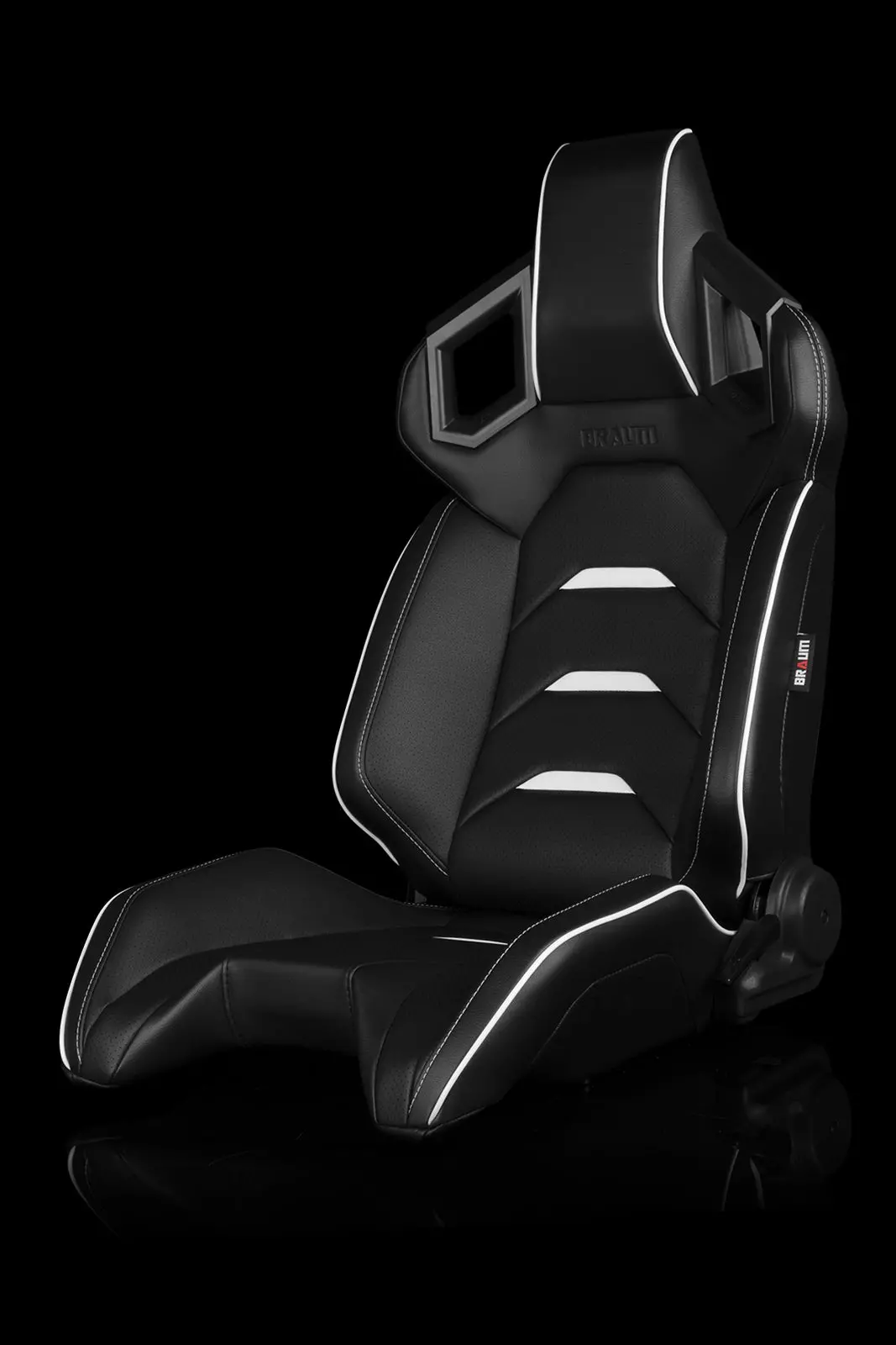 Braum Alpha-X Series Racing Seats (Black & White) – Pair (Brr5-Bkww) 1