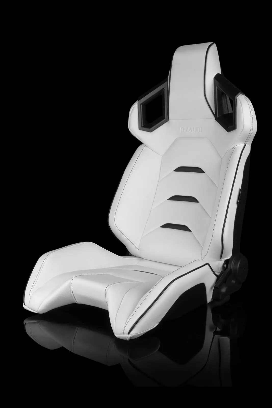 Braum Alpha-X Series Racing Seats (White & Black) – Pair (Brr5-Whbk) 1