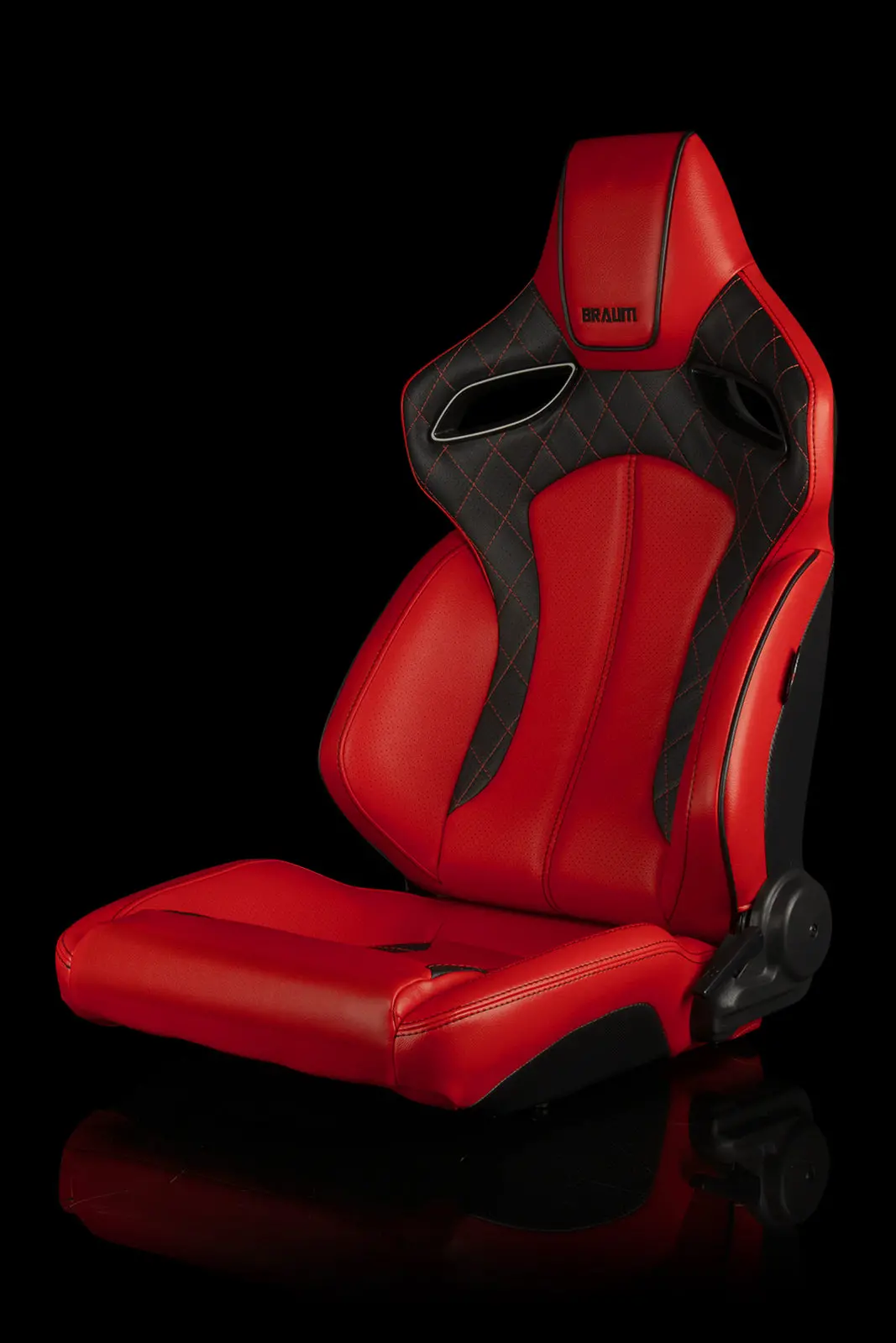 Braum Orue Series Racing Seats (Diamond Ed. | Red Leatherette) – Pair (Brr6-Rdbs) 1