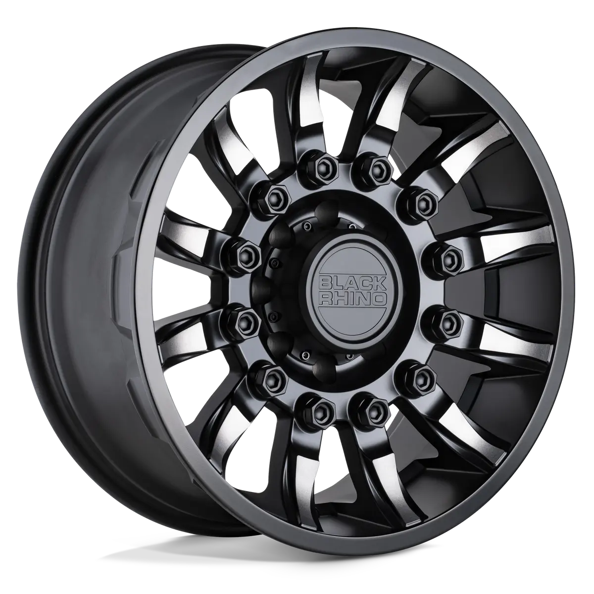 Black Rhino Mission - Matte Black W/ Machined Tinted Spokes 1