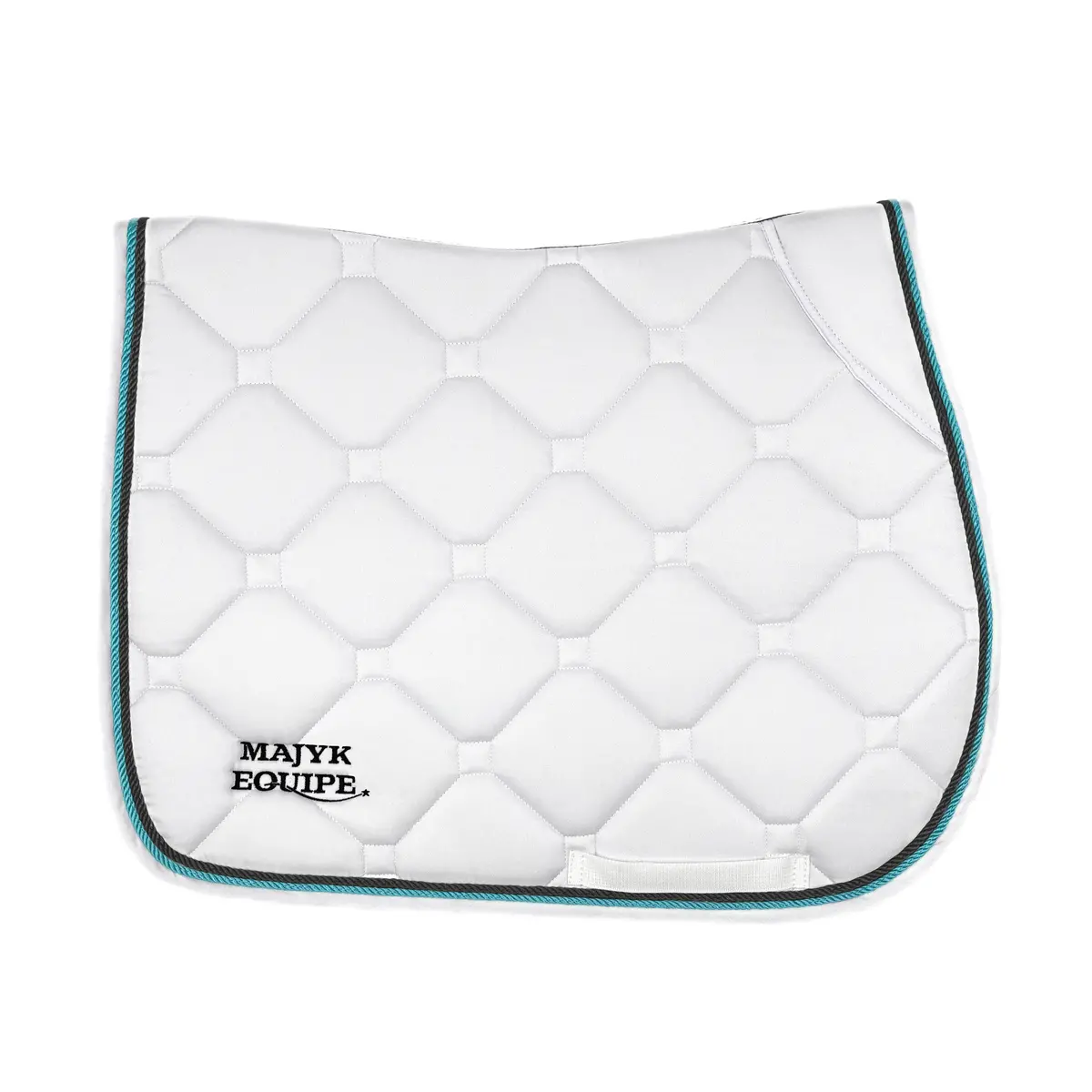 White Classica Cotton Euro Saddle Pad 12