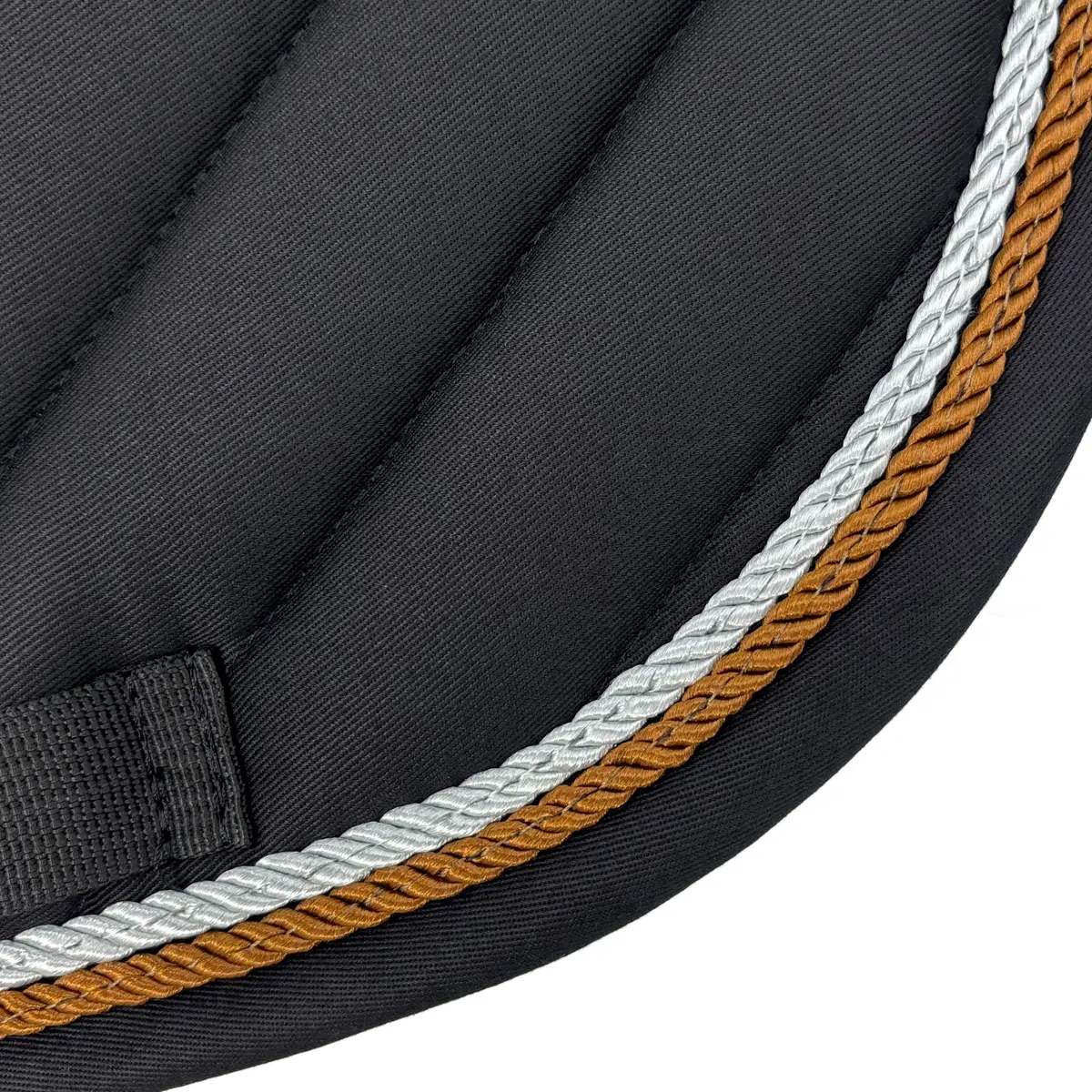 Black Cotton Oblique Euro Saddle Pad 2