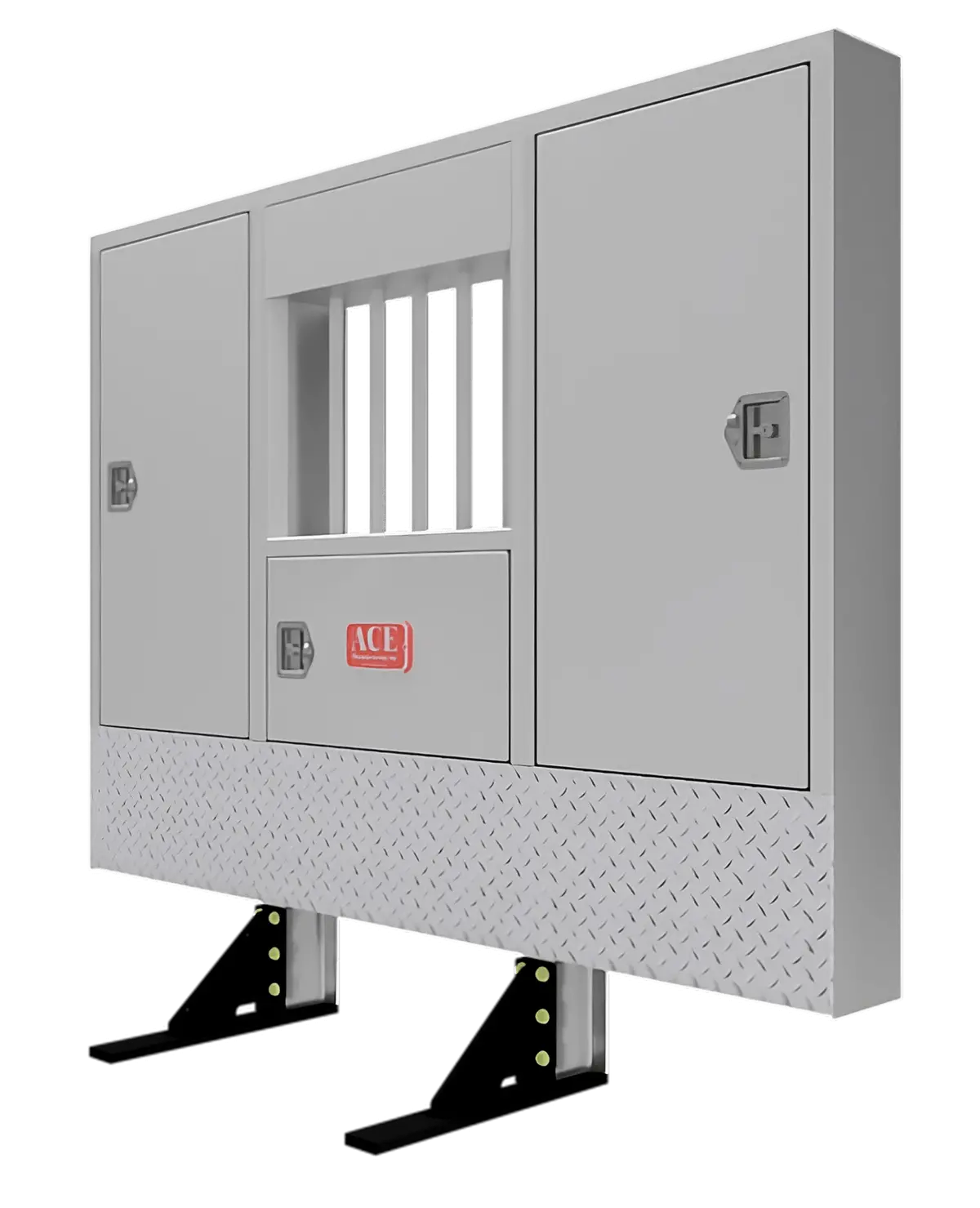 Cr30 Cab Rack For Semi Truck – Standard Enclosed Cabinet Headache Rack 3