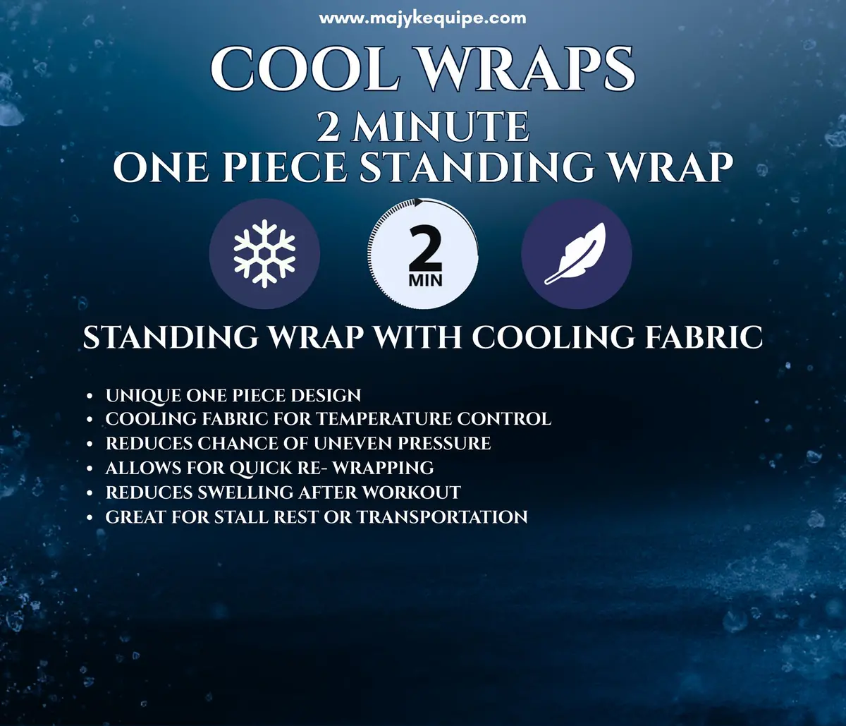 Majyk Equipe Cool Quick Standing Wraps (Pack Of 2) 1