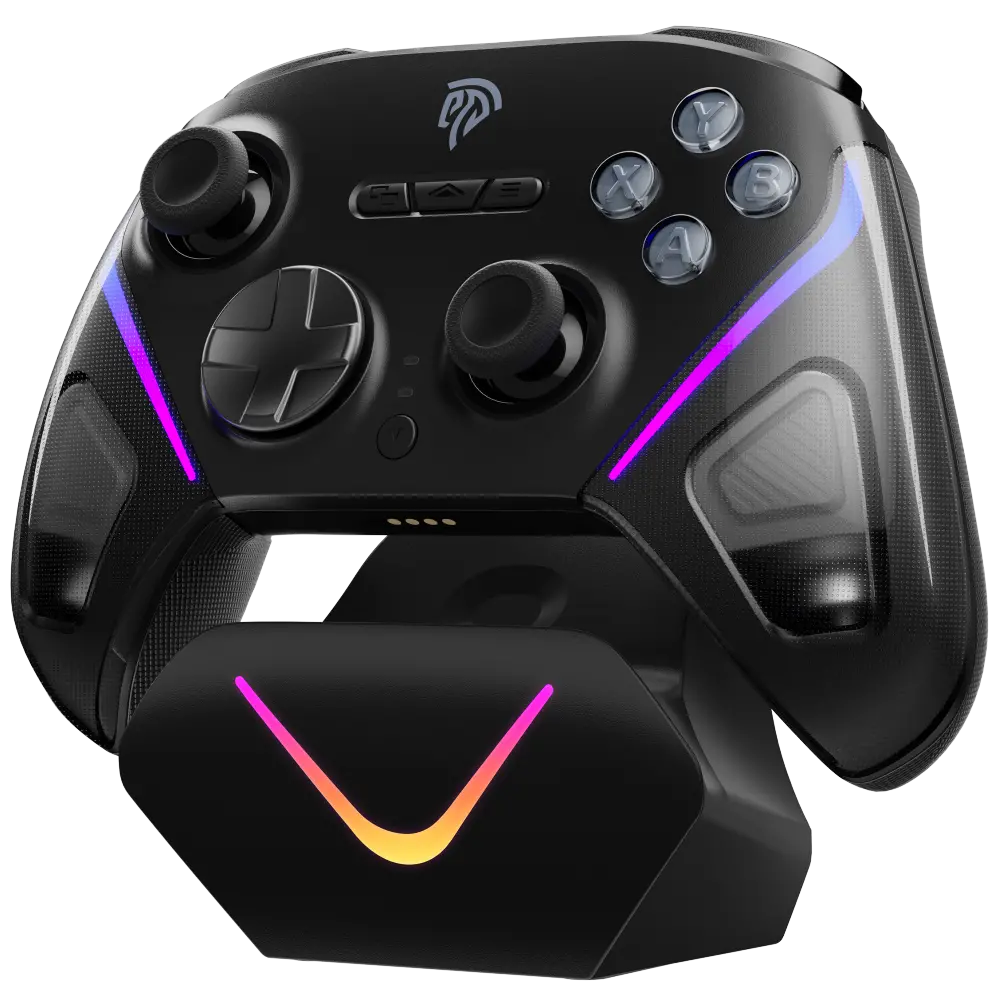 Easysmx® D10 Multiplatform Gaming Controller - Black Version: Tmr Sticks, Trigger Lock And Charging Dock 1