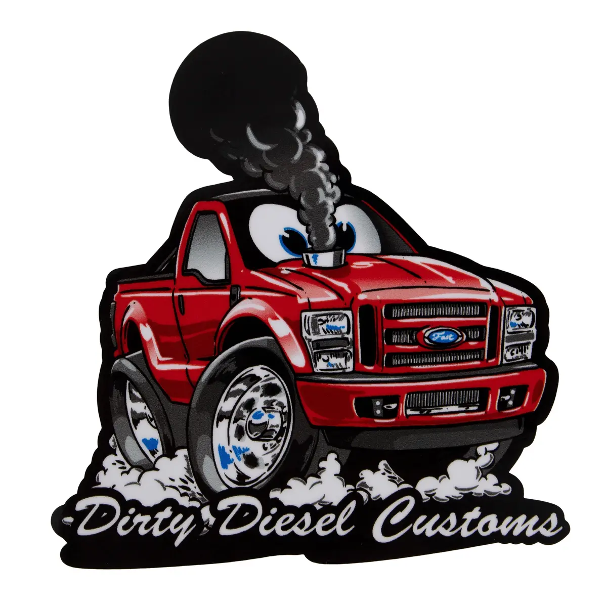 Dirty Diesel Cartoon Drag Truck Stickers 1