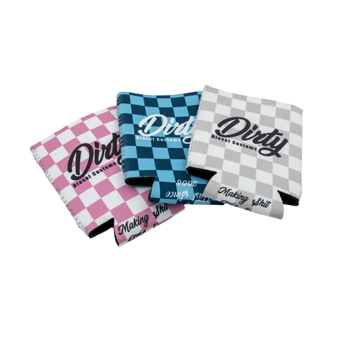 Dirty Diesel Checkered Drink Koozies 1