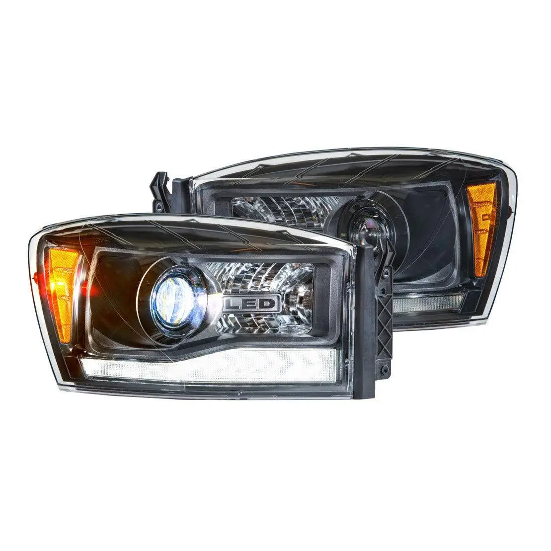 2006-2008 Cummins Xb Hybrid Led Headlights (Lf558) 1