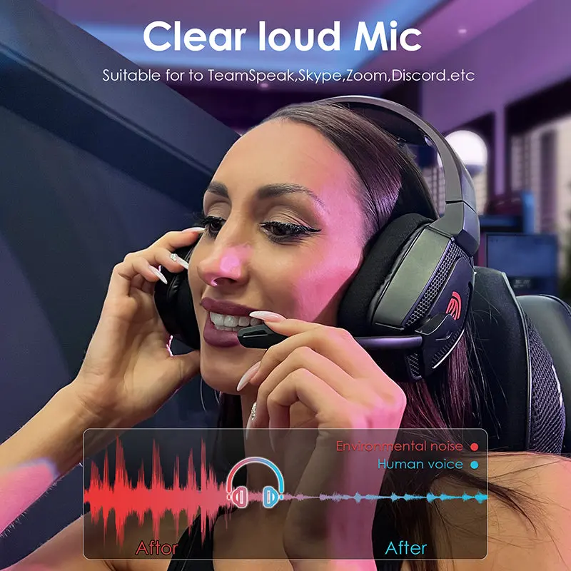 Easysmx® C07w 2.4Ghz And Bluetooth Wireless Gaming Headset 2