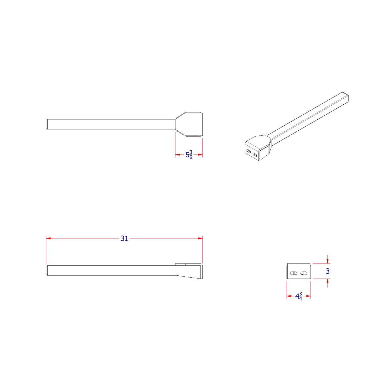 Peterbilt Fender Bracket Front Position For Low Air Leaf Suspension – Heavy-Duty Tube Style 2