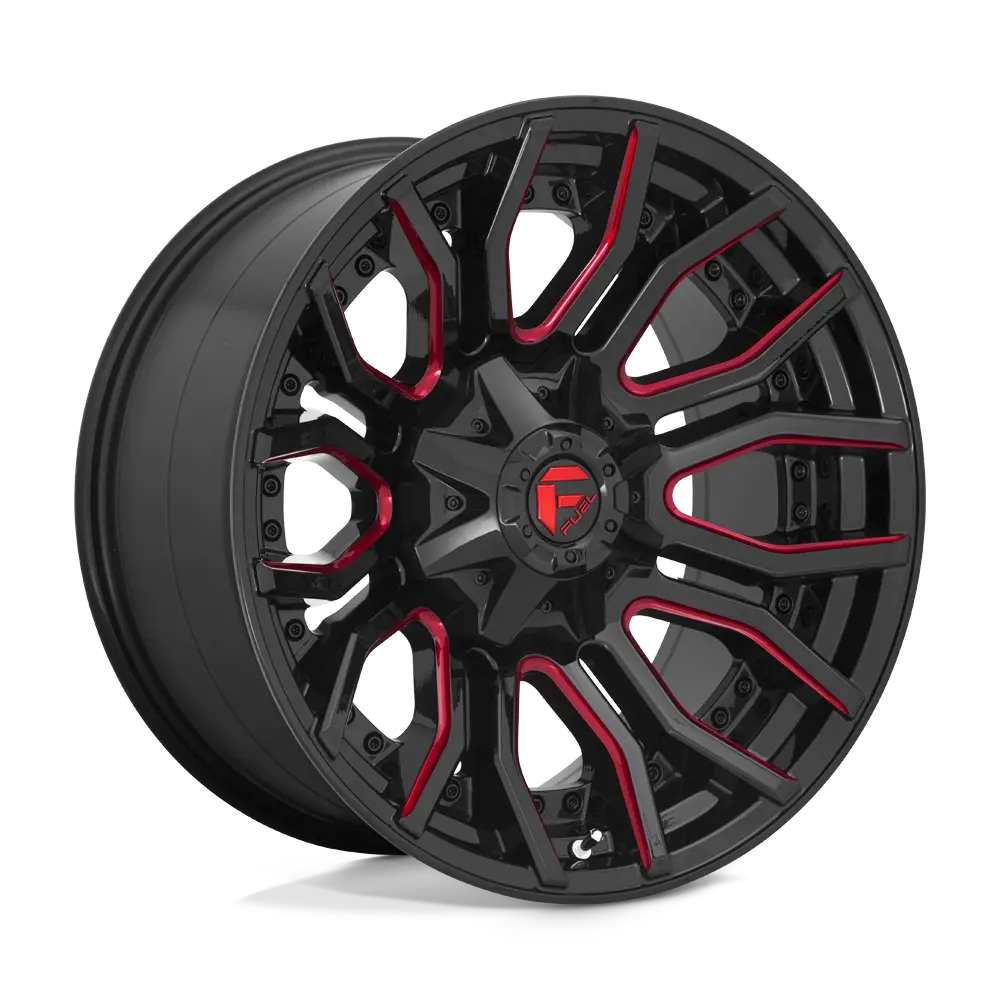 Fuel 1Pc D712 Rage - Gloss Black Red Tinted Clear 1