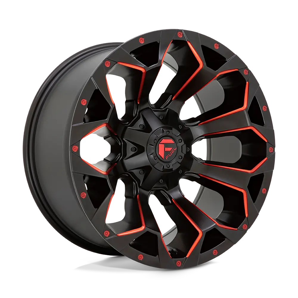 Fuel 1Pc D787 Assault - Matte Black Red Milled 1