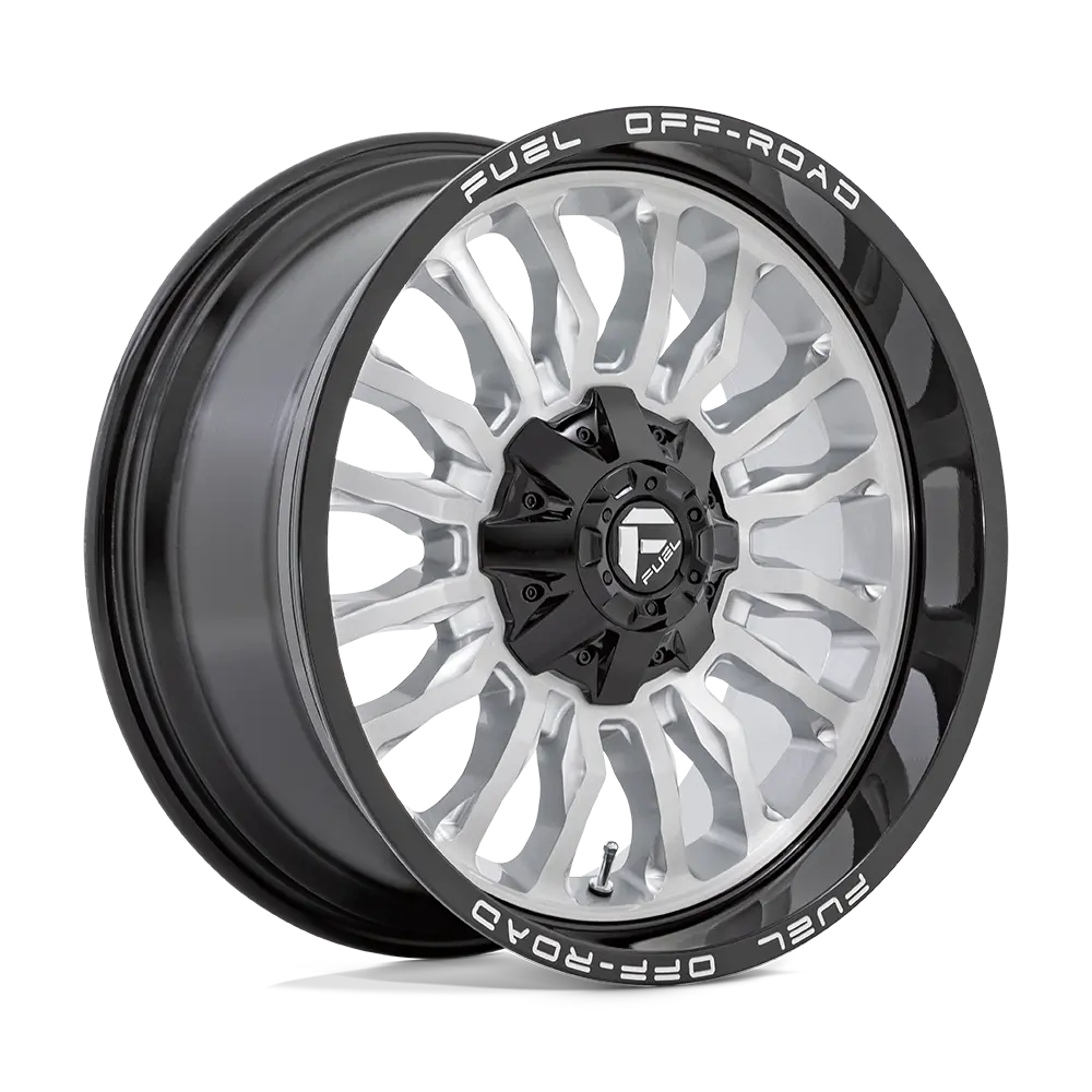 Fuel 1Pc D798 Arc - Silver Brushed Face W/ Milled Black Lip 1