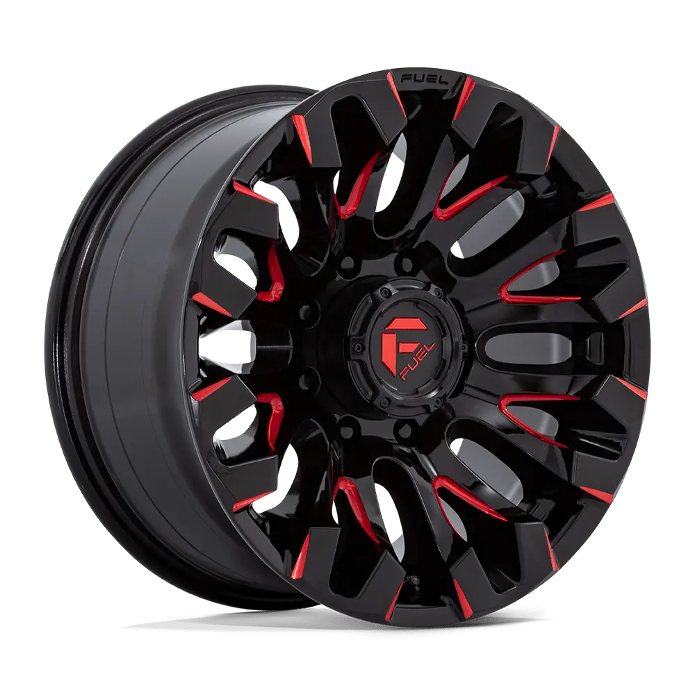 Fuel 1Pc D829 Quake - Gloss Black Milled Red Tint 1