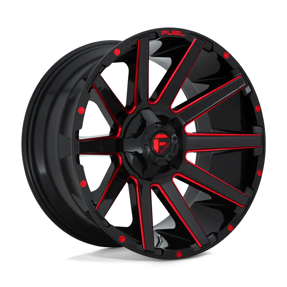 Fuel D643 Contra - Gloss Black Red Tinted Clear 1